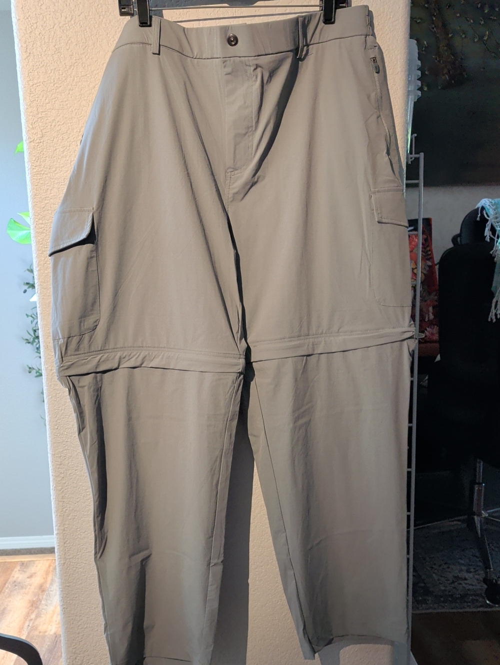 Unisex Convertible Cargo Pants - Gray Sx 3X New